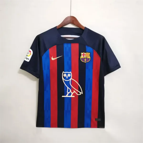 fc-barcelona-x-drake-ovo-football-kit-fan-version-jersey-soccer-new-voetbal-shirt-camisa-cheap-league-madridista-spain-usa-united-kingdoms-catalan-pedri-gavi-dejong-levandowski